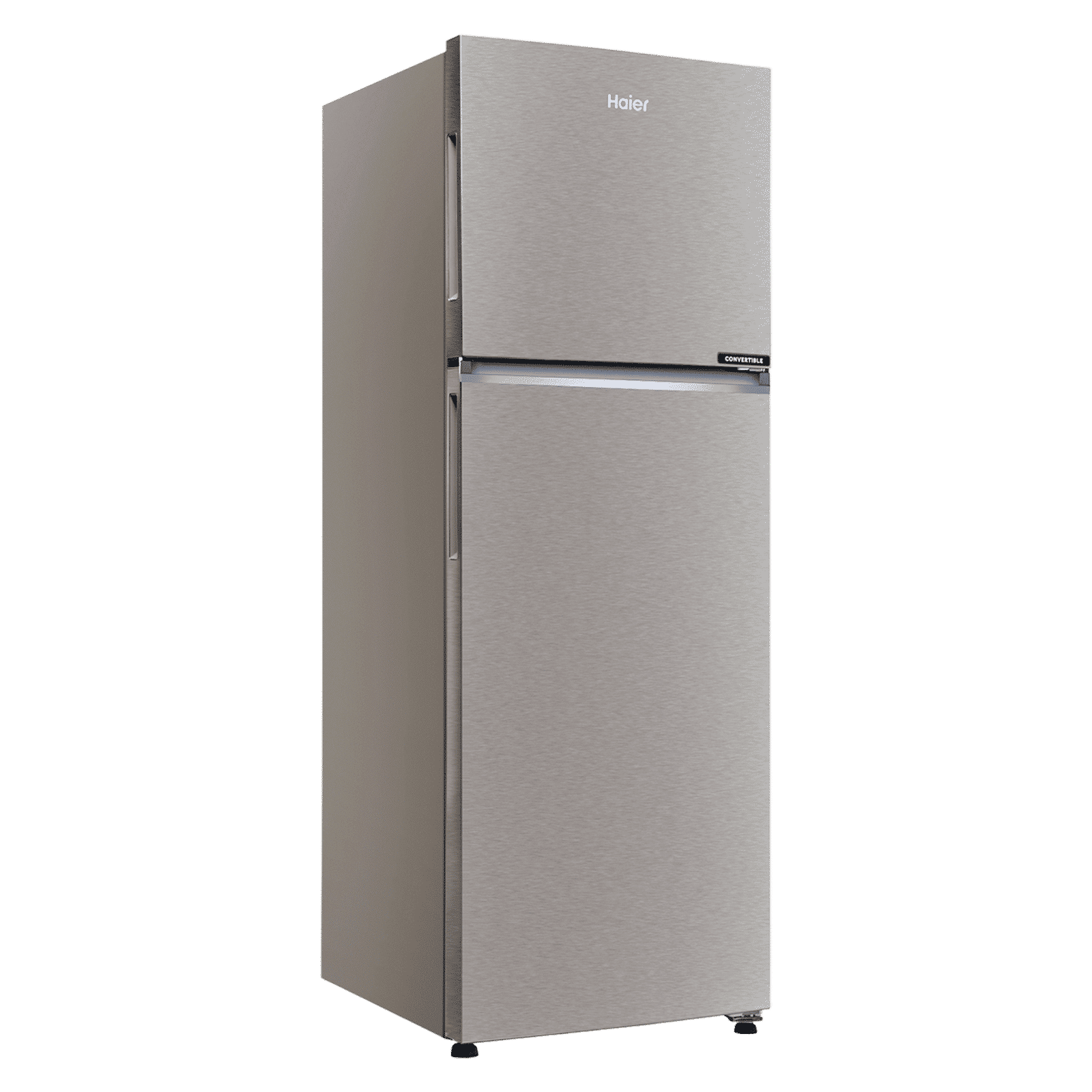 Haier HRF-3182I 268 Litres 2 Star Frost Free Double Door Convertible Refrigerator with Turbo Icing Technology (HRF-3182IBNS-P, Nickel Steel)