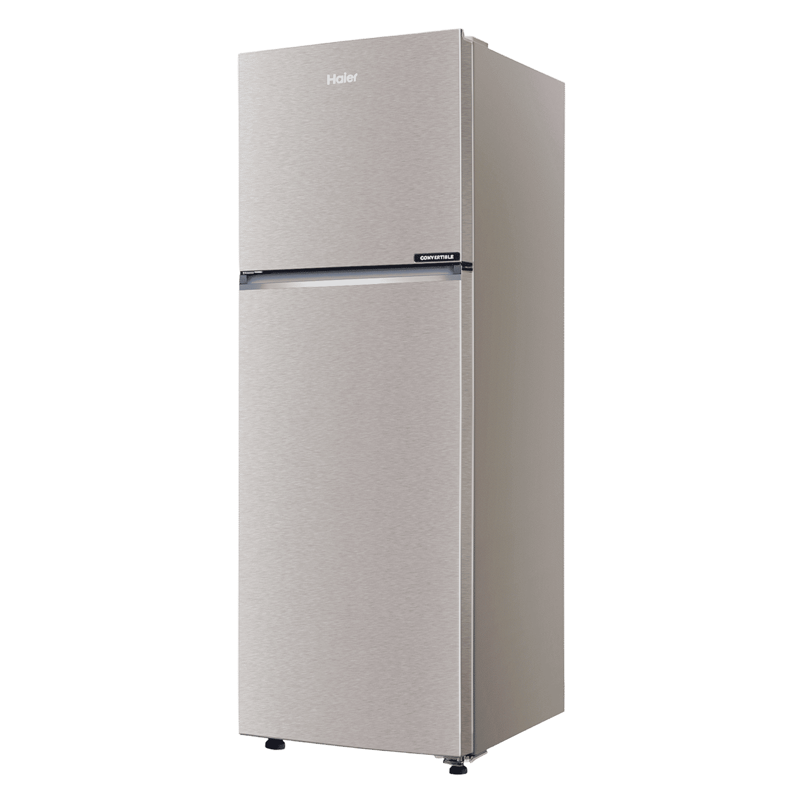 Haier HRF-3182I 268 Litres 2 Star Frost Free Double Door Convertible Refrigerator with Turbo Icing Technology (HRF-3182IBNS-P, Nickel Steel)
