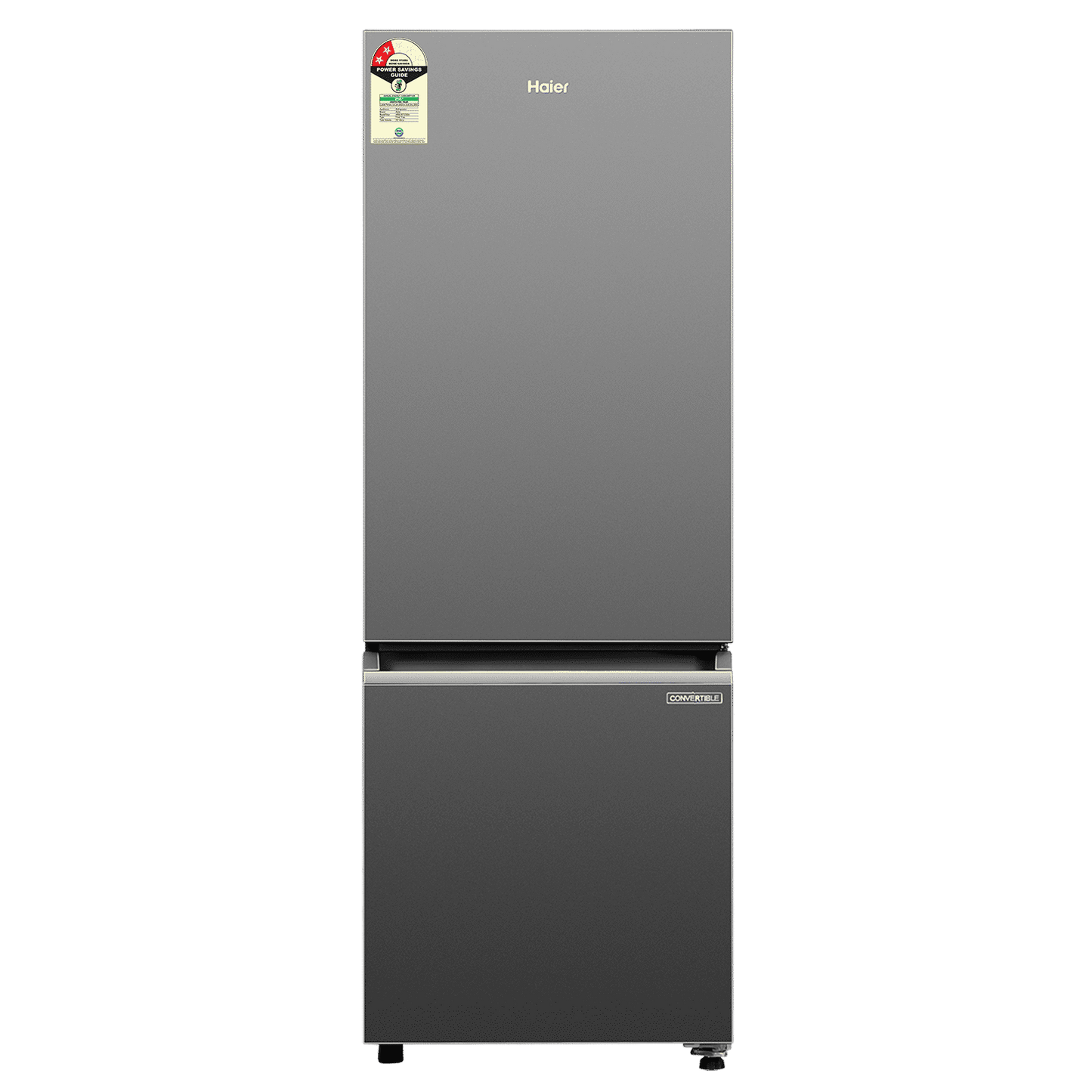 Haier HRB-2872I 237 Litres 2 Star Frost Free Double Door Bottom Mount Convertible Refrigerator with Turbo Icing Technology (HRB-2872IBGB-P, GE Black)