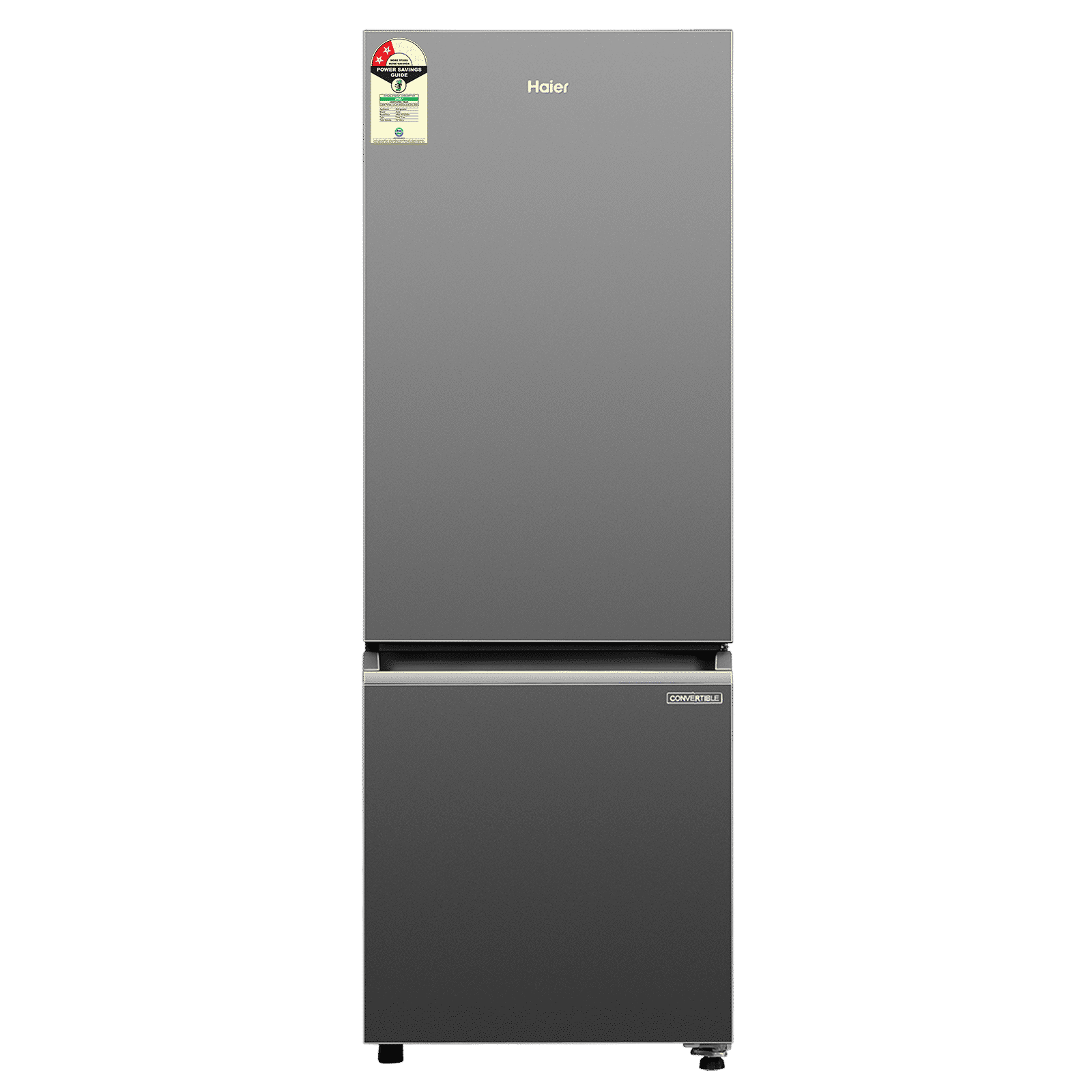 Haier HRB-2872I 237 Litres 2 Star Frost Free Double Door Bottom Mount Convertible Refrigerator with Turbo Icing Technology (HRB-2872IBGB-P, GE Black)