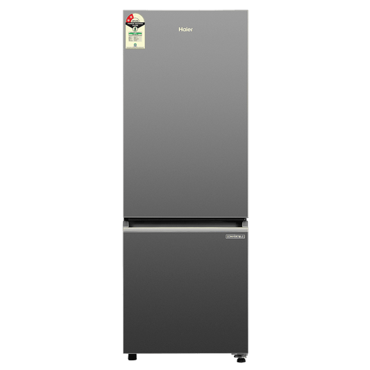 Haier HRB-2872I 237 Litres 2 Star Frost Free Double Door Bottom Mount Convertible Refrigerator with Turbo Icing Technology (HRB-2872IBGB-P, GE Black)