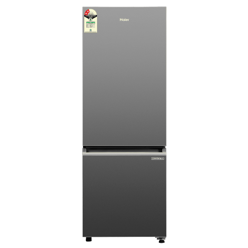 Haier HRB-2872I 237 Litres 2 Star Frost Free Double Door Bottom Mount Convertible Refrigerator with Turbo Icing Technology (HRB-2872IBGB-P, GE Black)