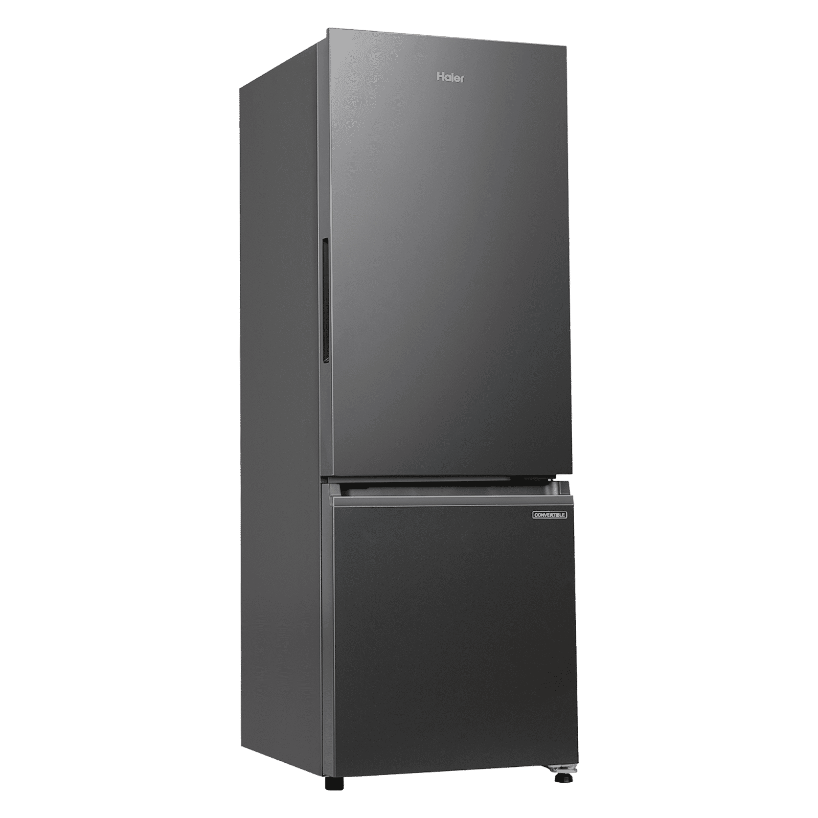 Haier HRB-2872I 237 Litres 2 Star Frost Free Double Door Bottom Mount Convertible Refrigerator with Turbo Icing Technology (HRB-2872IBGB-P, GE Black)