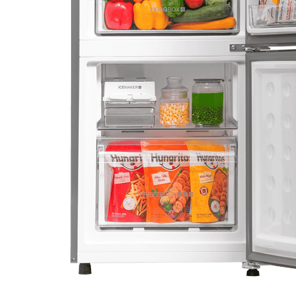 Haier HRB-2872I 237 Litres 2 Star Frost Free Double Door Bottom Mount Convertible Refrigerator with Turbo Icing Technology (HRB-2872IBGB-P, GE Black)