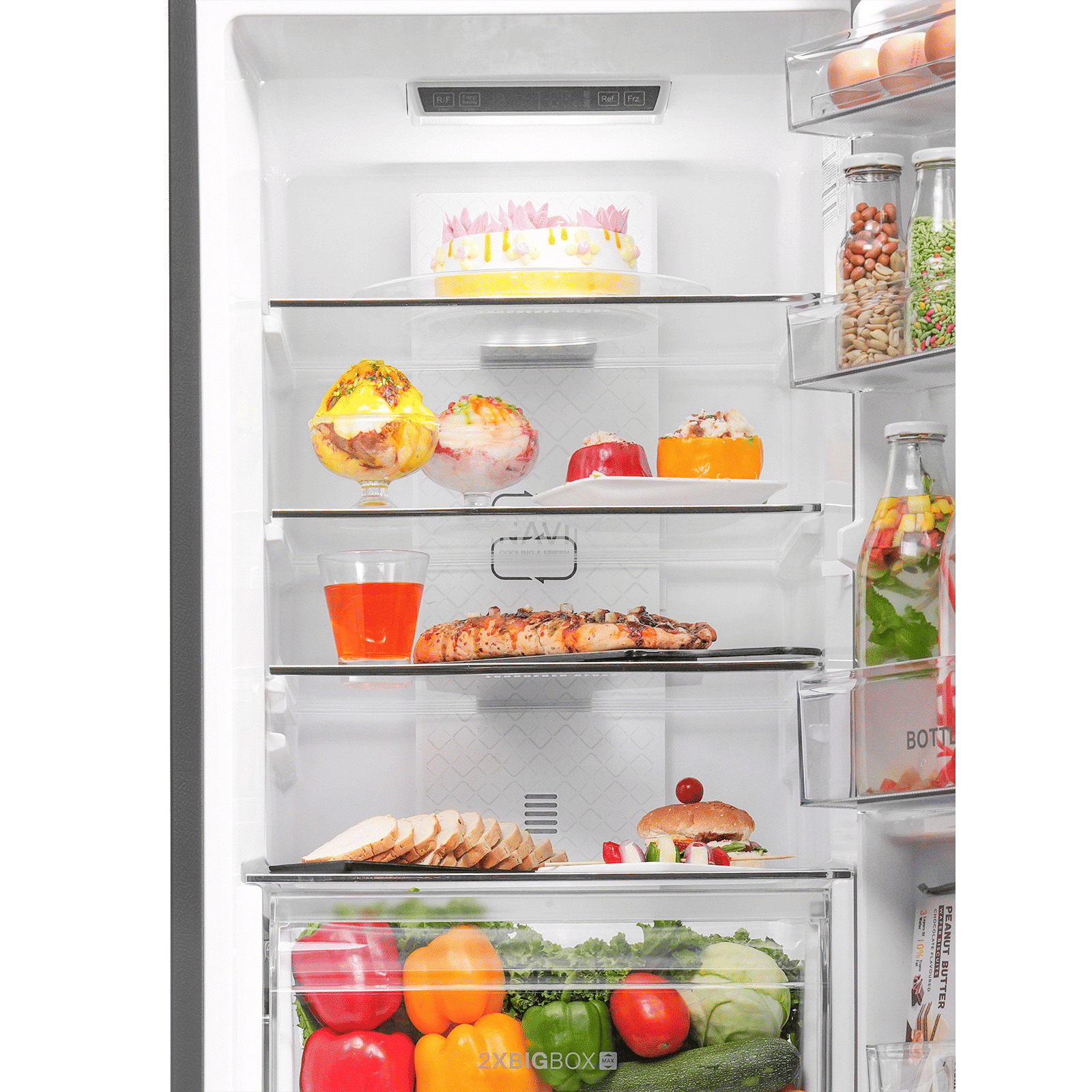 Haier HRB-2872I 237 Litres 2 Star Frost Free Double Door Bottom Mount Convertible Refrigerator with Turbo Icing Technology (HRB-2872IBGB-P, GE Black)