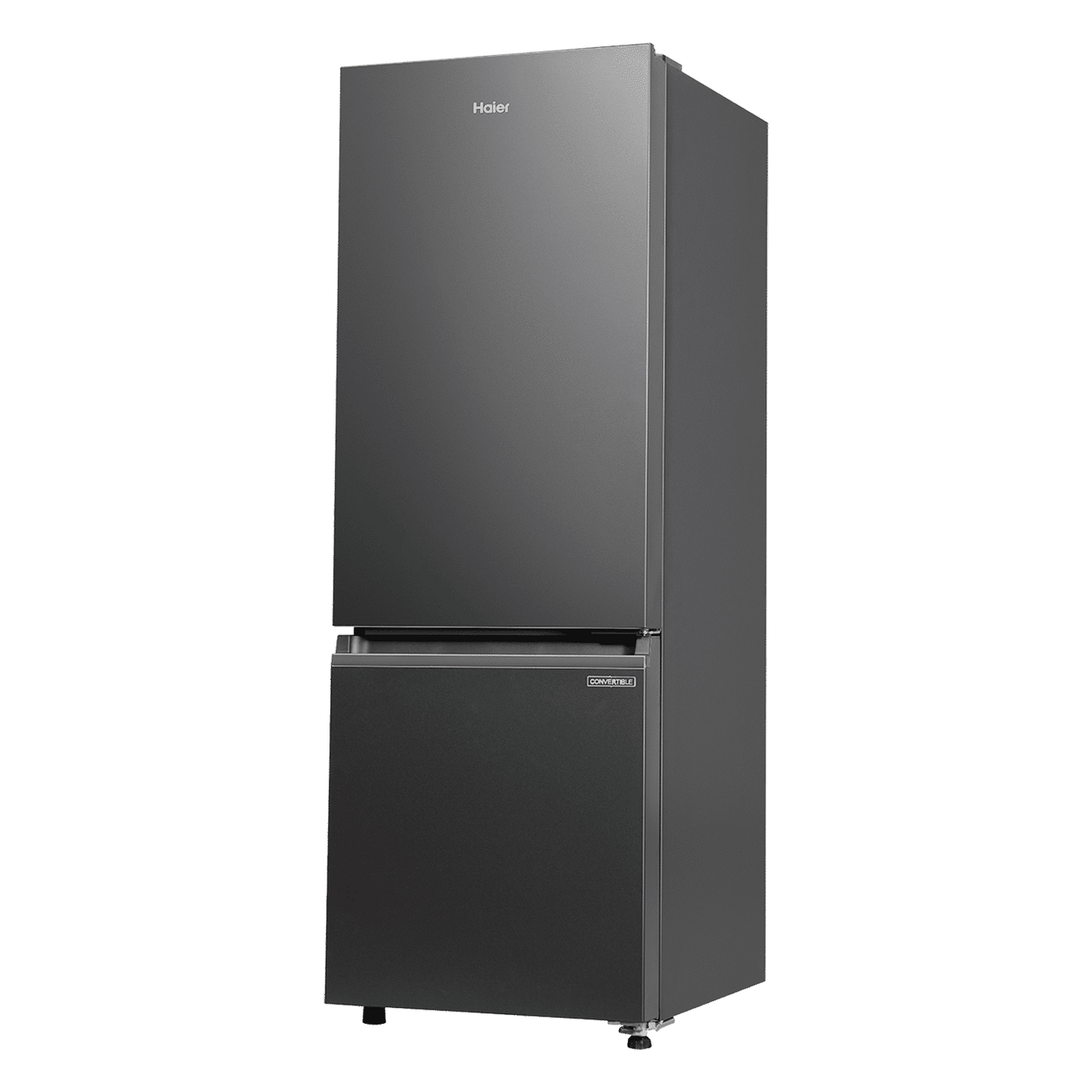 Haier HRB-2872I 237 Litres 2 Star Frost Free Double Door Bottom Mount Convertible Refrigerator with Turbo Icing Technology (HRB-2872IBGB-P, GE Black)