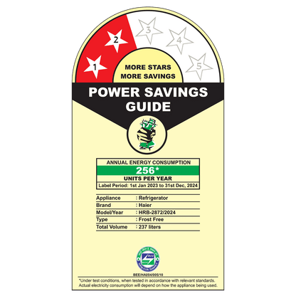 Haier HRB-2872I 237 Litres 2 Star Frost Free Double Door Bottom Mount Convertible Refrigerator with Turbo Icing Technology (HRB-2872IBGB-P, GE Black)