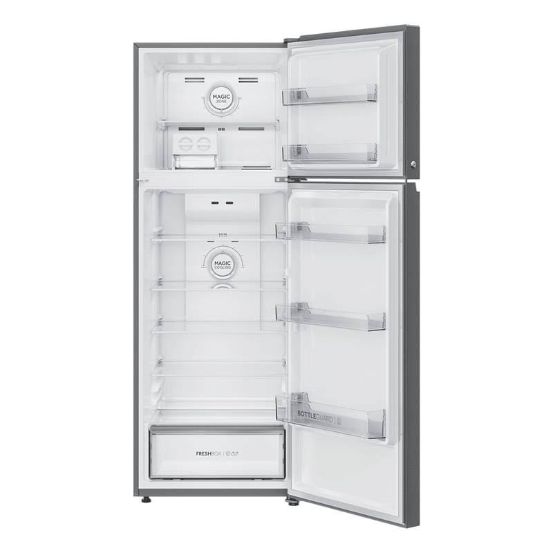 Haier HRF-3782 328 Litres 2 Star Frost Free Double Door Convertible Refrigerator with One Hour Icing Technology (HRF-3782BNS-P, Nickel Steel)