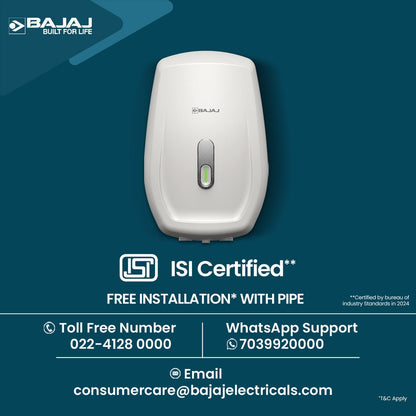 BAJAJ Shield Aerono 3 Litre Vertical Instant Geyser with Shock Resistance (White)