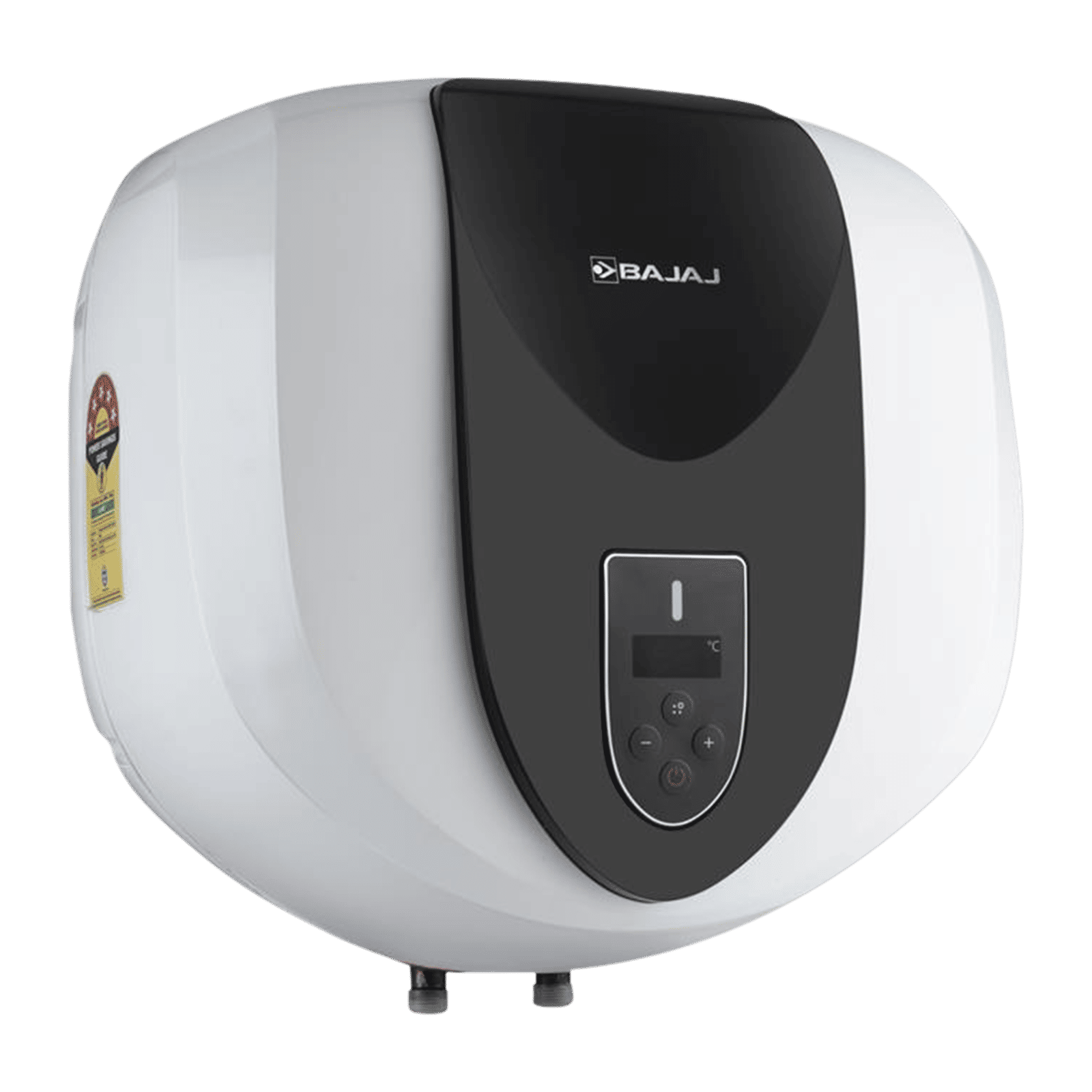 BAJAJ Eternal Pentacle Digi 25 Litre 5 Star Vertical Storage Geyser with Swirlflow Technology (White & Black)