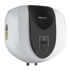 BAJAJ Eternal Pentacle Digi 25 Litre 5 Star Vertical Storage Geyser with Swirlflow Technology (White & Black)