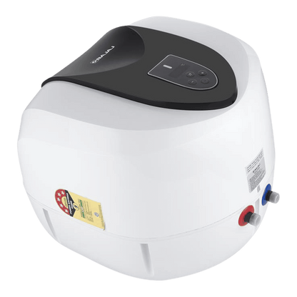 BAJAJ Eternal Pentacle Digi 25 Litre 5 Star Vertical Storage Geyser with Swirlflow Technology (White & Black)