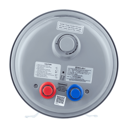 BAJAJ Shield Crest Plus 25 Litre 5 Star Vertical Storage Geyser with Swirlflow Technology (White & Grey)