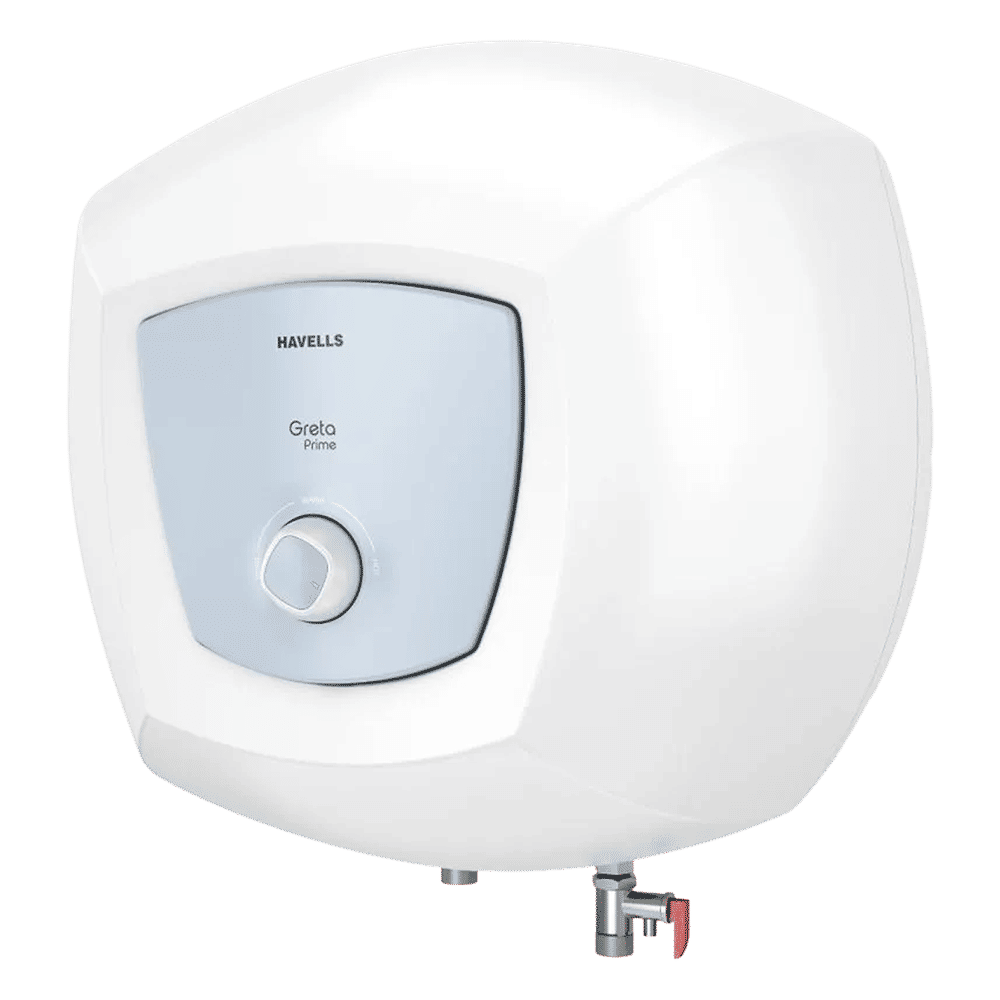 HAVELLS Greta Prime 15 Litre 5 Star Vertical Storage Geyser with Whirlflow Technology (White & Blue)