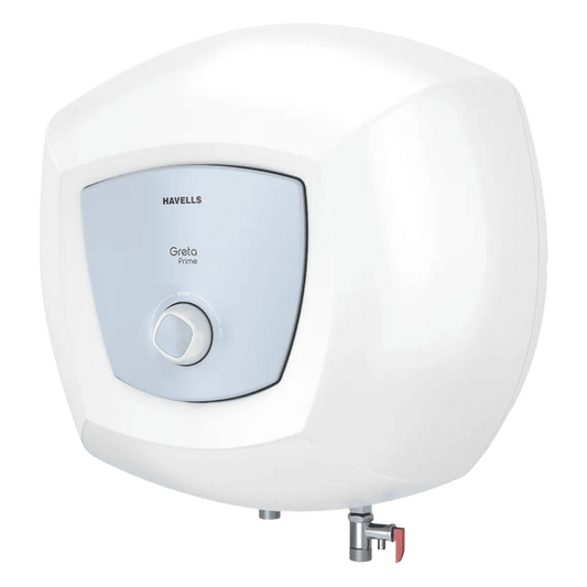 HAVELLS Greta Prime 15 Litre 5 Star Vertical Storage Geyser with Whirlflow Technology (White & Blue)