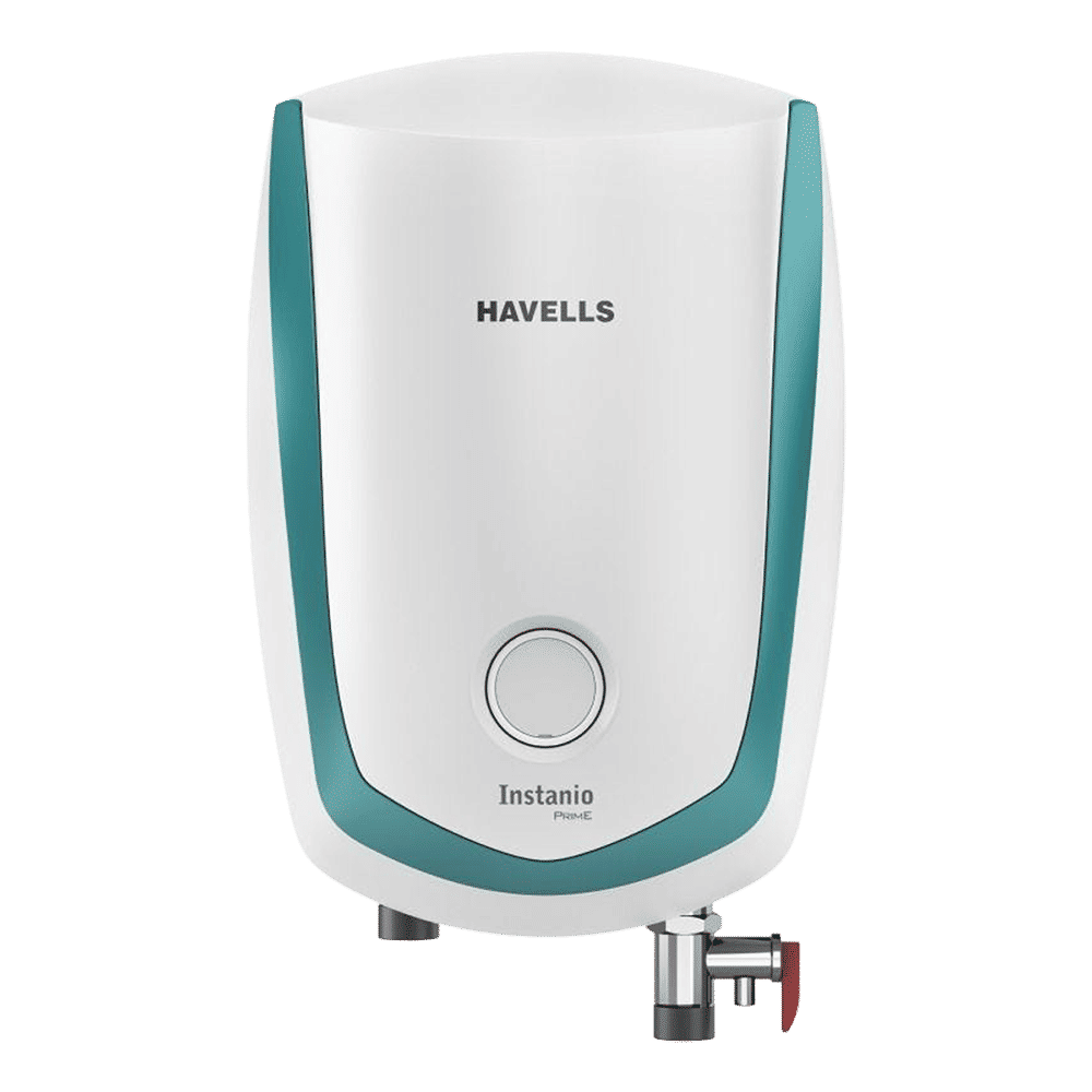 HAVELLS Instanio Prime 3 Litre Vertical Instant Geyser with Feroglas Technology (White & Blue)