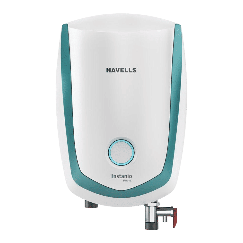 HAVELLS Instanio Prime 3 Litre Vertical Instant Geyser with Feroglas Technology (White & Blue)