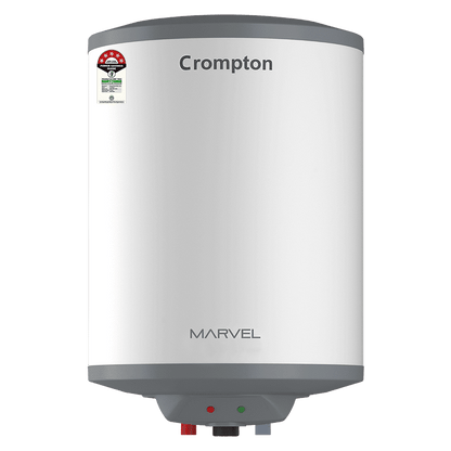 Crompton Marvel 6 Litre Vertical Storage Geyser with Anti-Scale Technology (White)