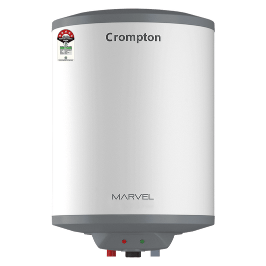 Crompton Marvel 6 Litre Vertical Storage Geyser with Anti-Scale Technology (White)