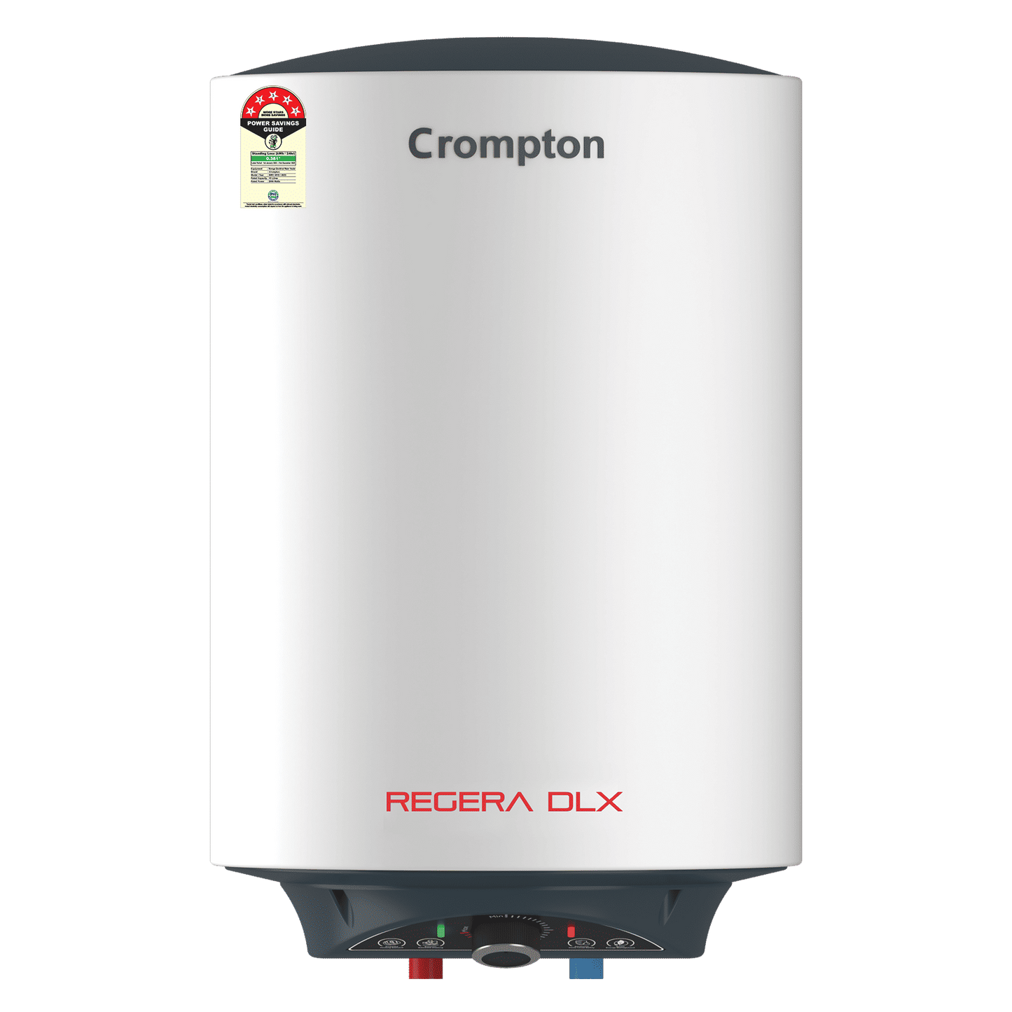Crompton Regera DLX 15 Litre 5 Star Vertical Storage Geyser with Anti Scale Technology (Blue & White)