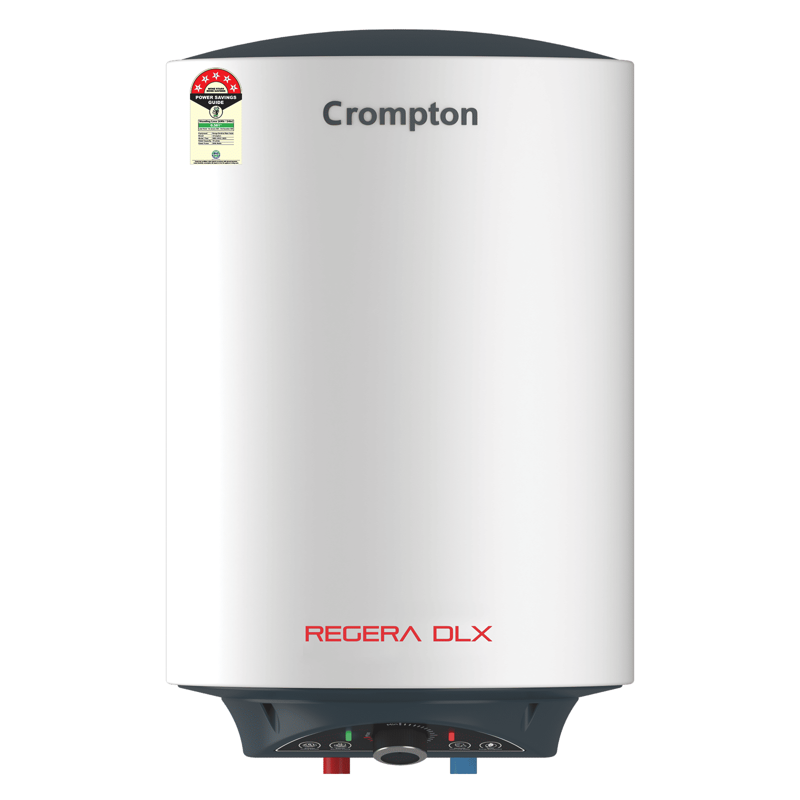 Crompton Regera DLX 15 Litre 5 Star Vertical Storage Geyser with Anti Scale Technology (Blue & White)