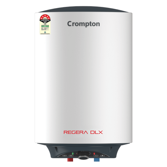 Crompton Regera DLX 15 Litre 5 Star Vertical Storage Geyser with Anti Scale Technology (Blue & White)