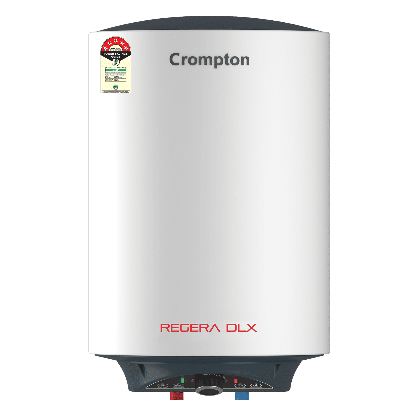 Crompton Regera DLX 25 Litre 5 Star Vertical Storage Geyser with Anti Scale Technology (Blue & White)