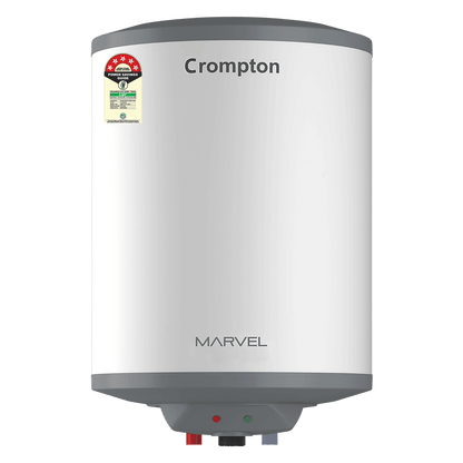 Crompton Marvel 15 Litre Vertical Storage Geyser with Anti-Scale Technology (White)