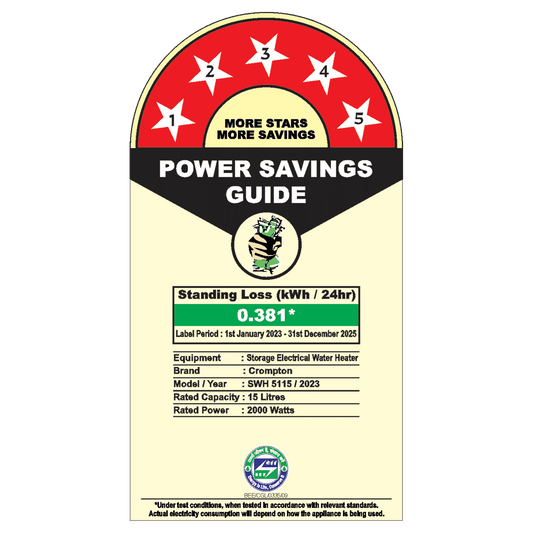 Crompton Marvel 15 Litre Vertical Storage Geyser with Anti-Scale Technology (White)