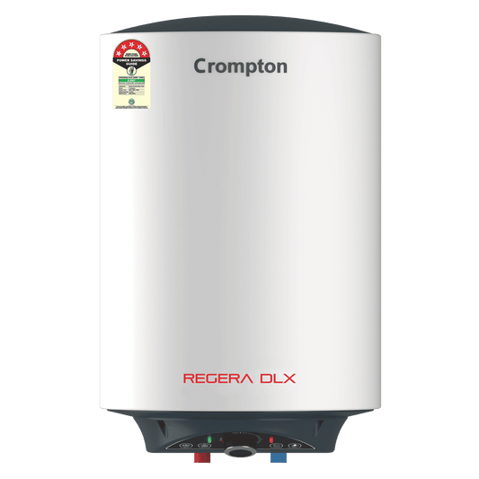 Crompton Regera DLX 6 Litre 5 Star Vertical Storage Geyser with Anti Scale Technology (Blue & White)