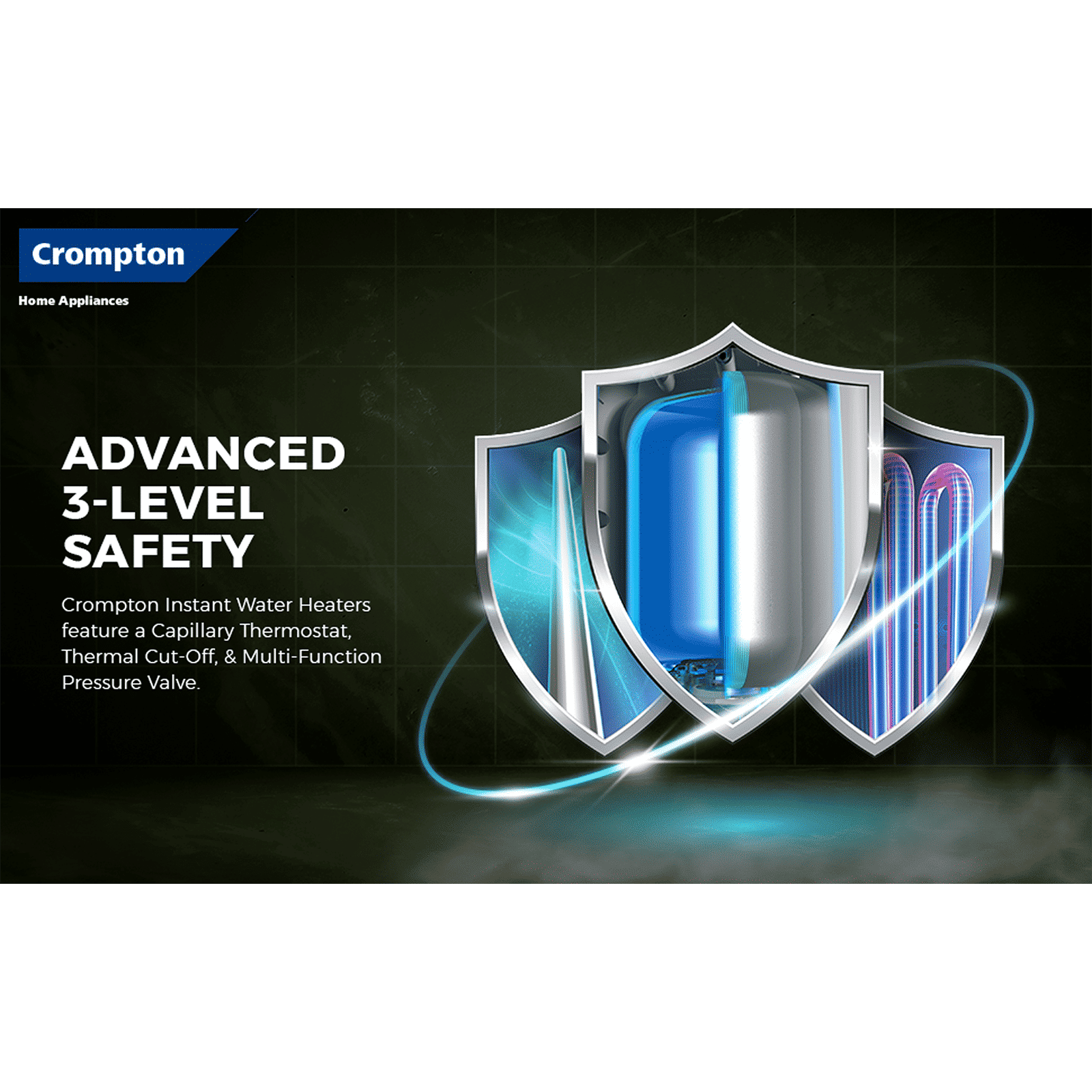 Crompton Regera DLX 6 Litre 5 Star Vertical Storage Geyser with Anti Scale Technology (Blue & White)