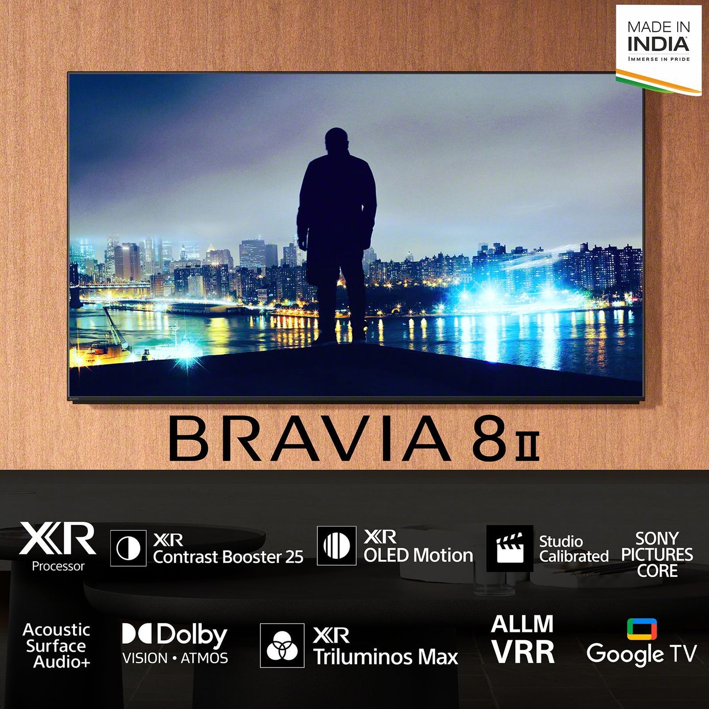SONY BRAVIA 8 II 165.1 cm (65 inch) OLED 4K Ultra HD Smart Google TV with Dolby Vision & Dolby Atmos (2025 model)