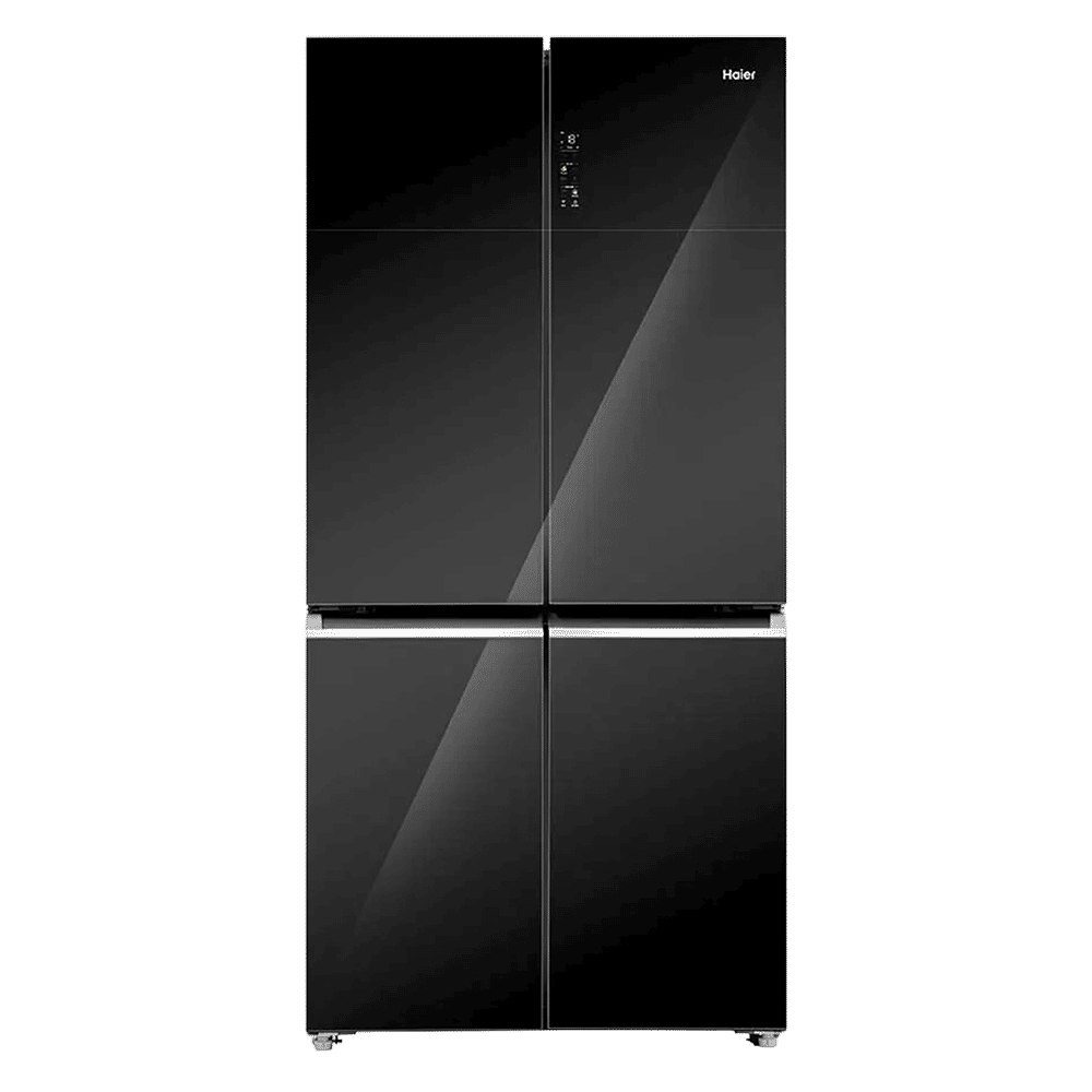 Haier 630 Litres Frost Free French Door Smart Wifi Enabled Refrigerator with Motion Sensor (HRB-700KGU1, Black Glass)