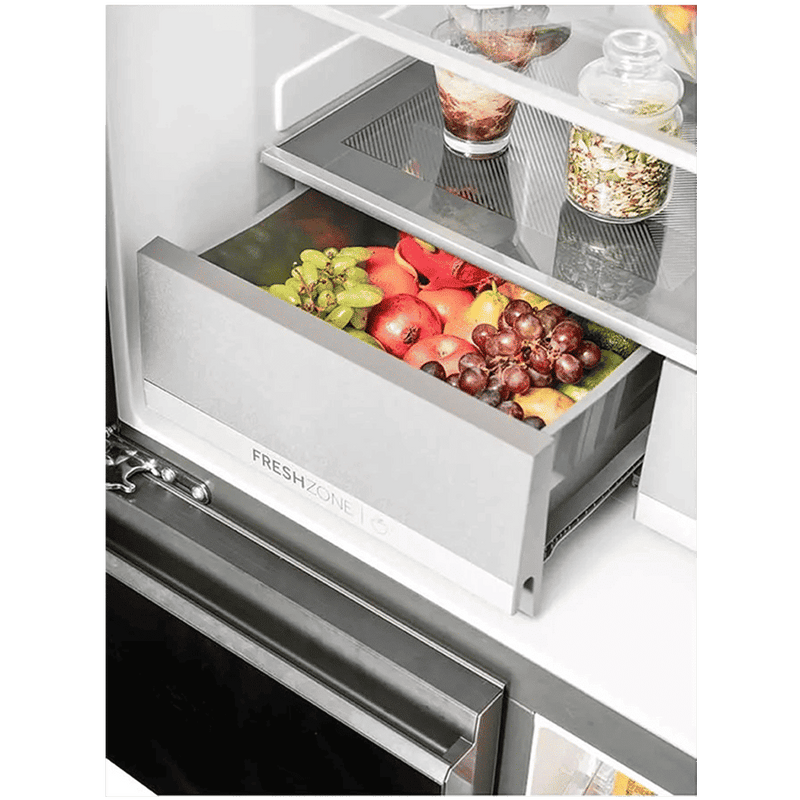 Haier 630 Litres Frost Free French Door Smart Wifi Enabled Refrigerator with Motion Sensor (HRB-700KGU1, Black Glass)