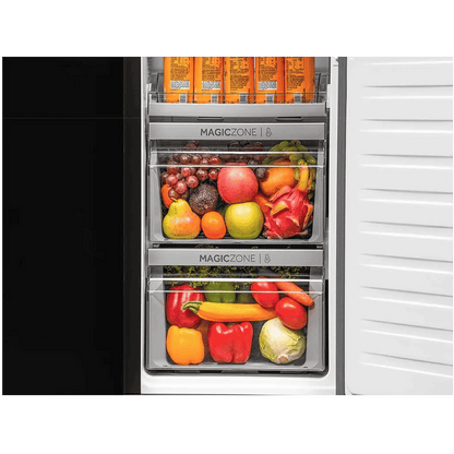 Haier 630 Litres Frost Free French Door Smart Wifi Enabled Refrigerator with Motion Sensor (HRB-700KGU1, Black Glass)