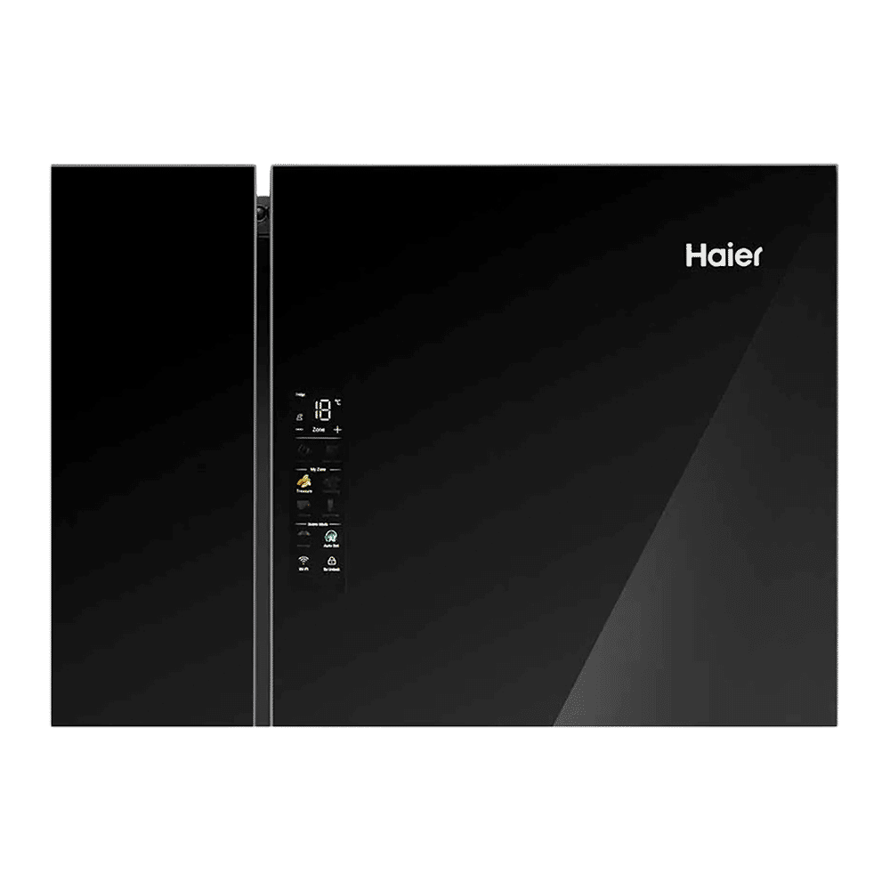 Haier 630 Litres Frost Free French Door Smart Wifi Enabled Refrigerator with Motion Sensor (HRB-700KGU1, Black Glass)