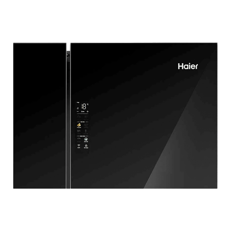 Haier 630 Litres Frost Free French Door Smart Wifi Enabled Refrigerator with Motion Sensor (HRB-700KGU1, Black Glass)