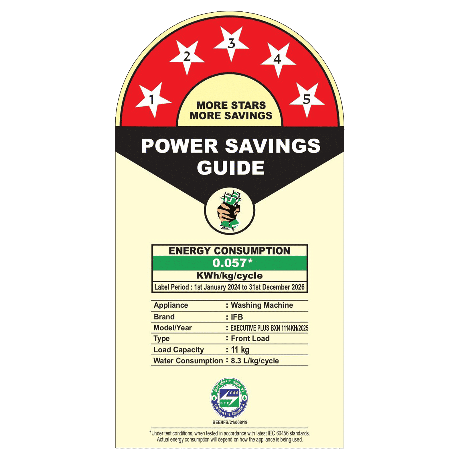 IFB 11 kg 5 Star Wi-Fi Inverter Fully Automatic Front Load Washing Machine (Executive Plus BXN 1114KH, AI Technology, Black VCM)