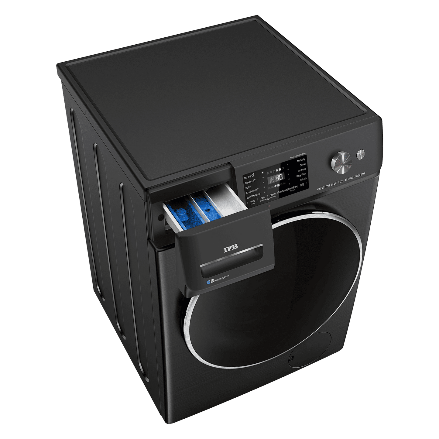 IFB 11 kg 5 Star Wi-Fi Inverter Fully Automatic Front Load Washing Machine (Executive Plus BXN 1114KH, AI Technology, Black VCM)