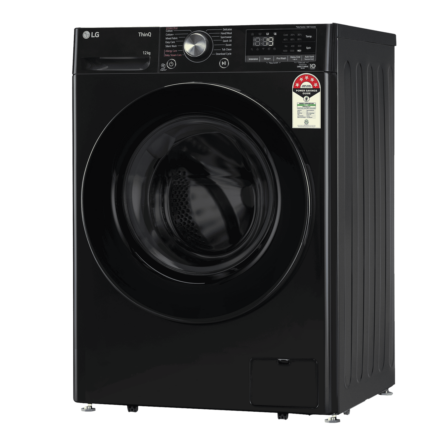LG 12 kg 5 Star Wi-Fi Inverter Fully Automatic Front Load Washing Machine (Vivace Premium, FHP1412Z5O, 6 Motion DD, Onyx Black)