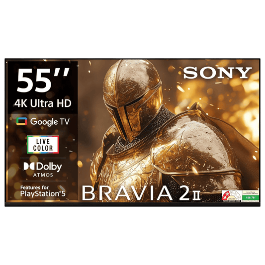 SONY BRAVIA 2 II 139.7 cm (55 inch) 4K Ultra HD LED Smart Google TV with Google Assistant (2025 model)