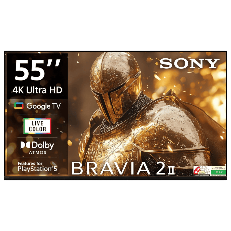 SONY BRAVIA 2 II 139.7 cm (55 inch) 4K Ultra HD LED Smart Google TV with Google Assistant (2025 model)