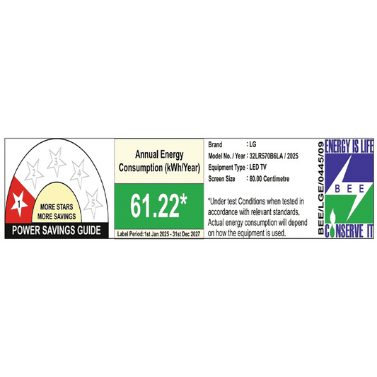 LG LR57 81.28 cm (32 inch) HD LED Smart WebOS TV with Dynamic Tone Mapping (2025 model)