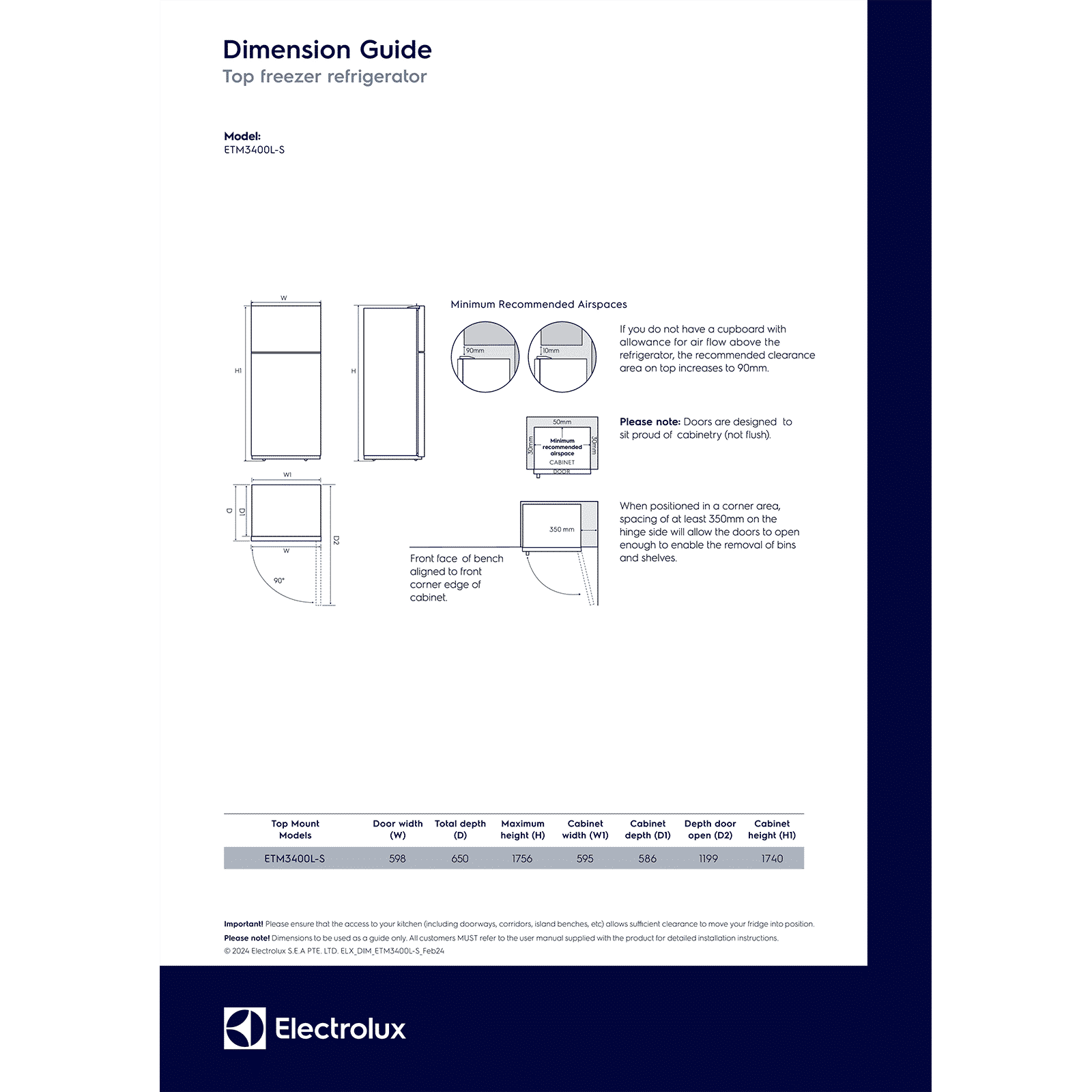 Electrolux 700 Series 341 Litres 1 Star Frost Free Double Door Refrigerator with AI AutoSense (ETM3400L-S, Silver)