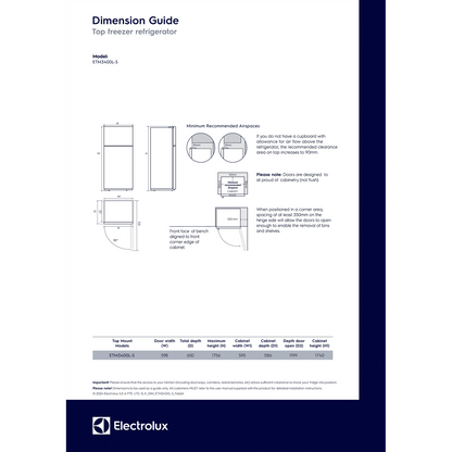 Electrolux 700 Series 341 Litres 1 Star Frost Free Double Door Refrigerator with AI AutoSense (ETM3400L-S, Silver)