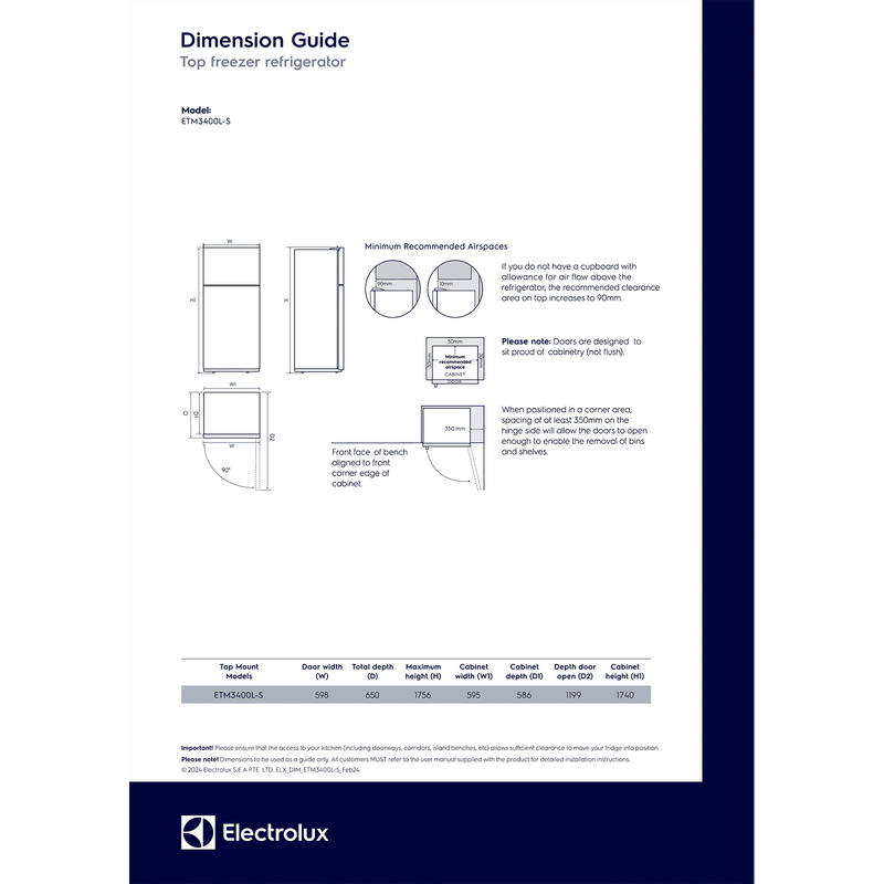 Electrolux 700 Series 341 Litres 1 Star Frost Free Double Door Refrigerator with AI AutoSense (ETM3400L-S, Silver)