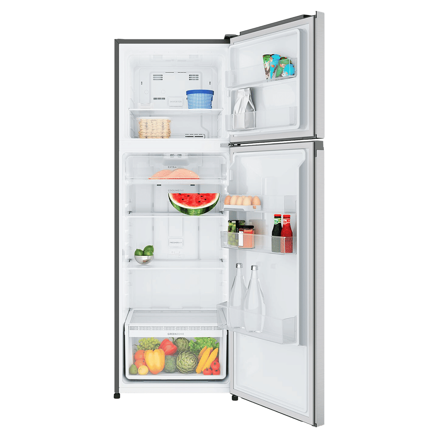 Electrolux 700 Series 341 Litres 1 Star Frost Free Double Door Refrigerator with AI AutoSense (ETM3400L-S, Silver)