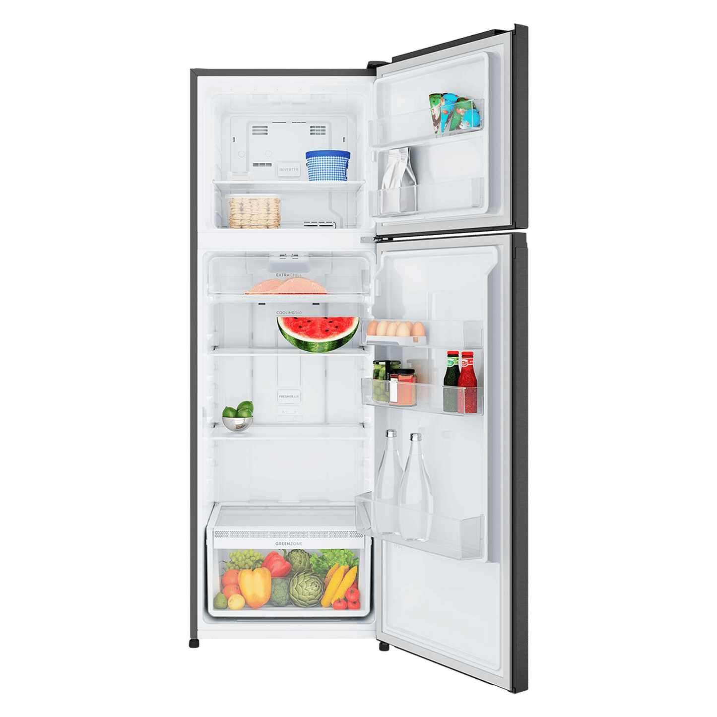 Electrolux 700 Series 341 Litres 1 Star Frost Free Double Door Refrigerator with AI AutoSense (ETM3400L-B, Matt Charcoal Black)