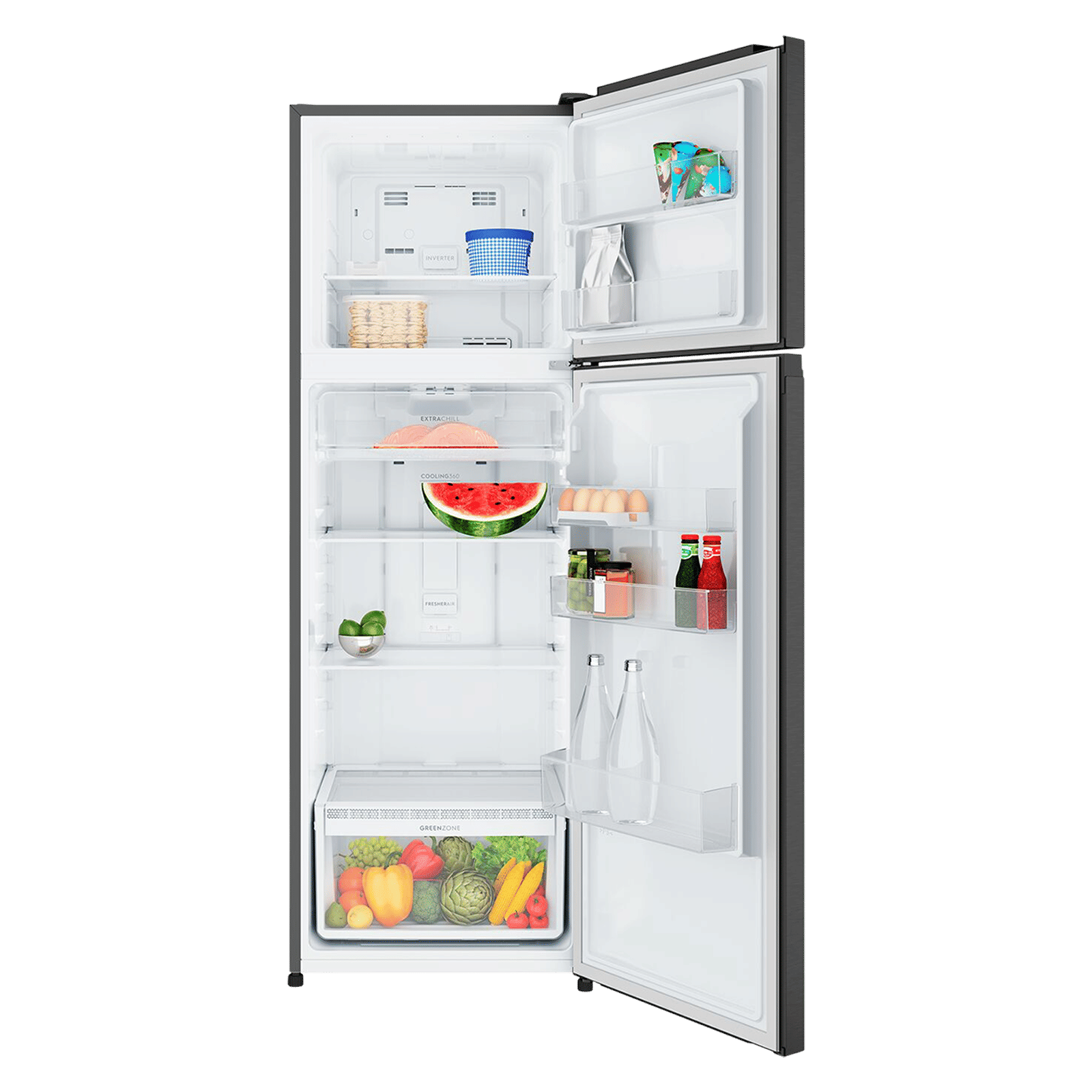 Electrolux 700 Series 341 Litres 1 Star Frost Free Double Door Refrigerator with AI AutoSense (ETM3400L-B, Matt Charcoal Black)