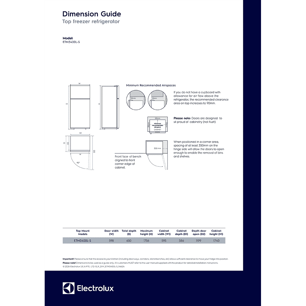 Electrolux 700 Series 341 Litres 1 Star Frost Free Double Door Refrigerator with AI AutoSense (ETM3400L-B, Matt Charcoal Black)